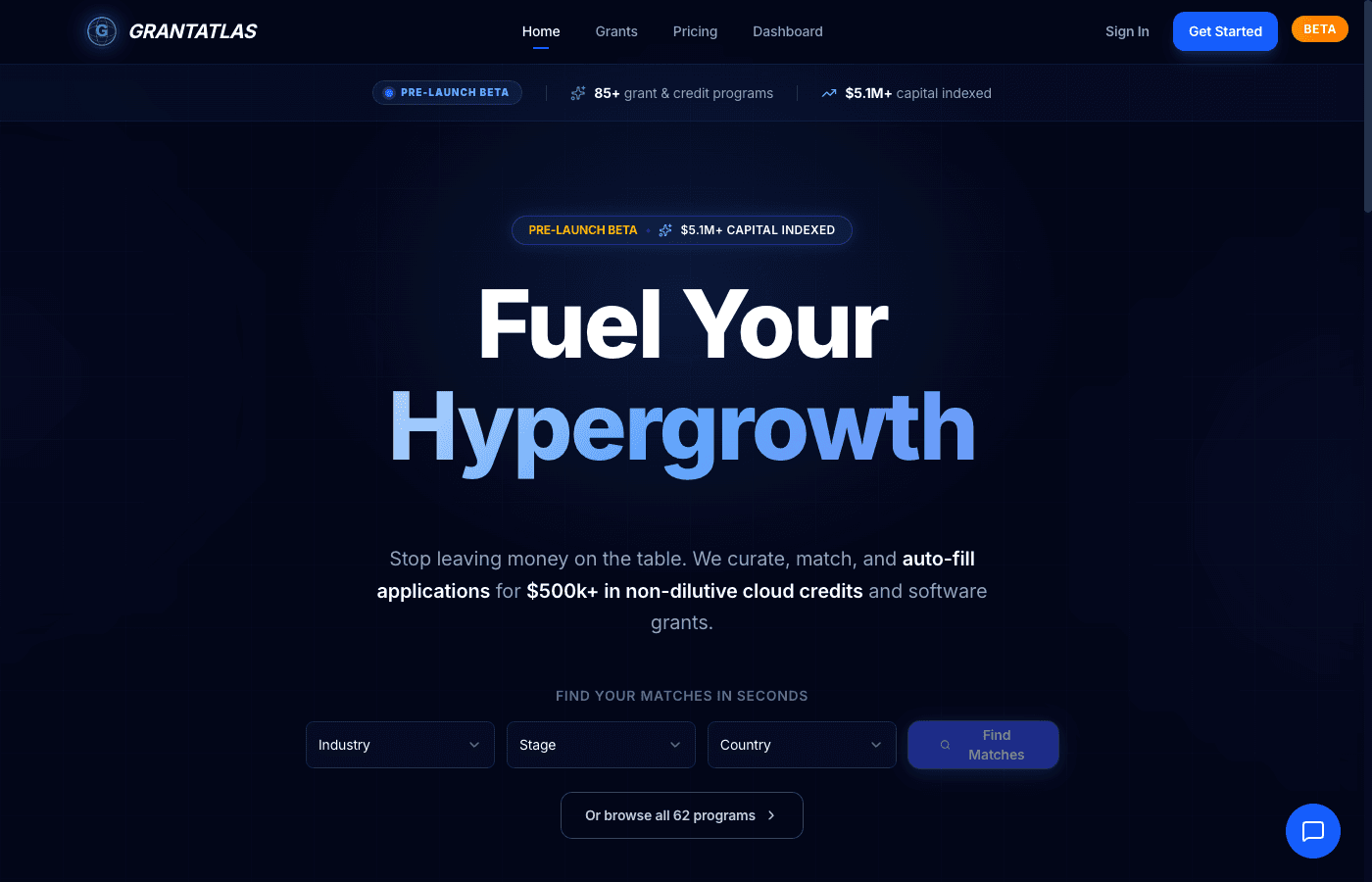 GrantAtlas screenshot